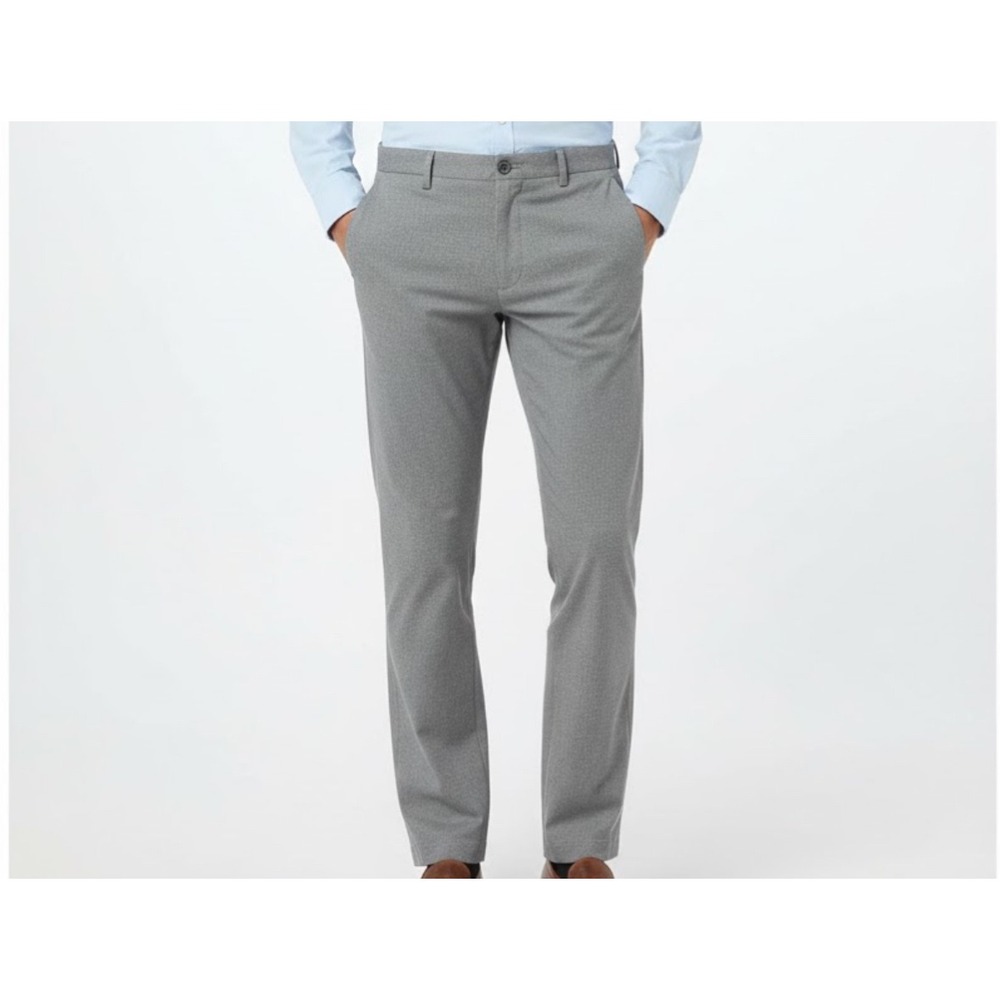 IZOD GOLF Mens Gray Flat Front Performance Straight Leg Pants 34‎ Office